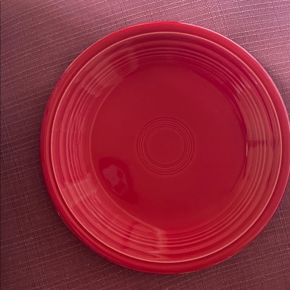Fiesta Salad Plate Fiesta Scarlet Rim Rings